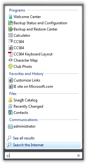 Windows Start Menu is a step backward